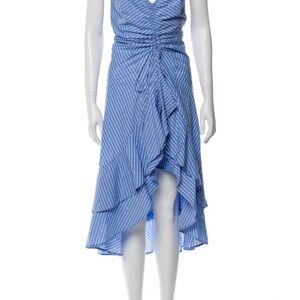 Joie Blue and White Striped High Low Dress. Size medium.